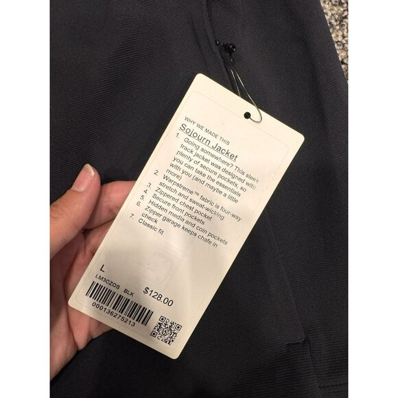 NWT Lululemon Sojourn Jacket Black Large LOGO - Picture 6 of 7